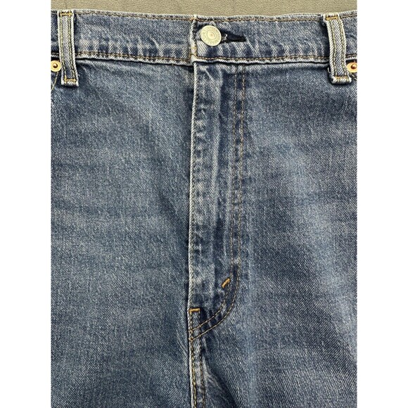 Levi's 505 Jeans Mens 40x32 Blue Denim Regular Fit Straight Leg Stretch Zip Fly - Picture 4 of 12
